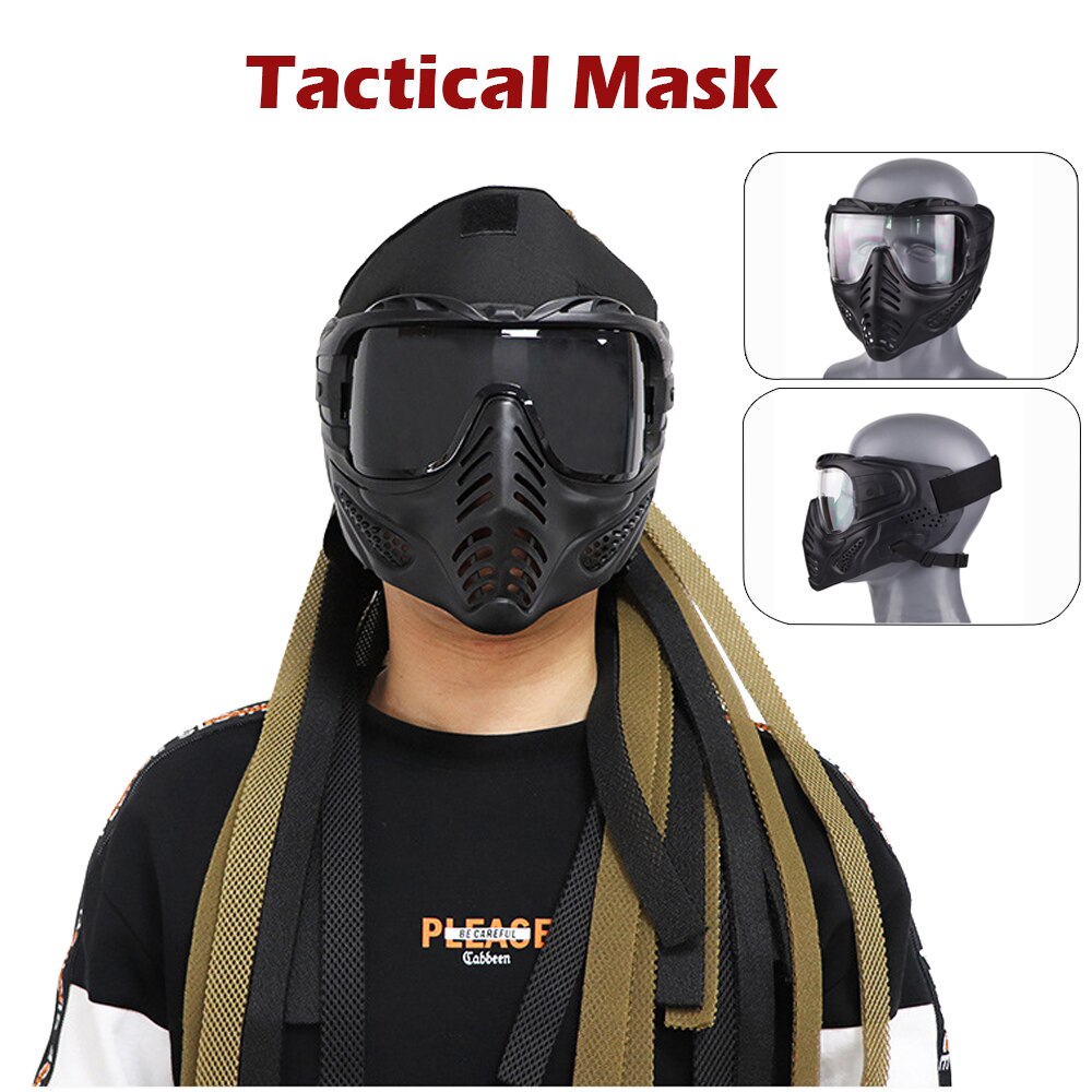 페인트 볼 에어소프트 마스크, 전술 입 마스크, 사냥, 소총 에어 액세서리, CS 보호 안전, 통기성 페이스 마스크